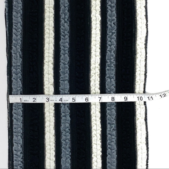 Dana Herbert Textured Scarf Black White Gray - Picture 8 of 8